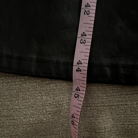 Black Leather Look Trousers - Picture 4 of 8